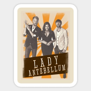 Vintage Aesthetic Lady Antebellum 80s Sticker